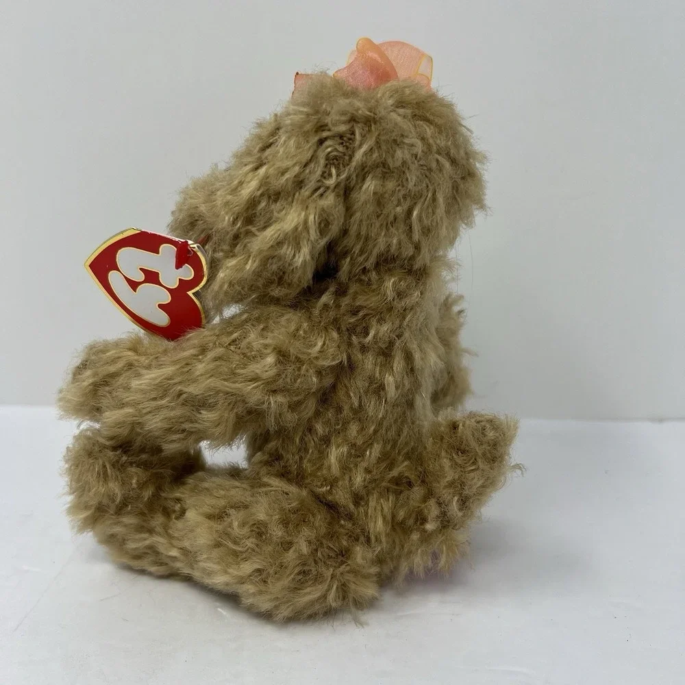 Ty Dog Plush Stuffed Animal Toy Attic Treasures CASSANDRA Pup w/ Bow 7